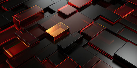 Abstract geometry 3d technology business background, colorful glowing geometric shapes pattern texture, 3d illustrationの素材
