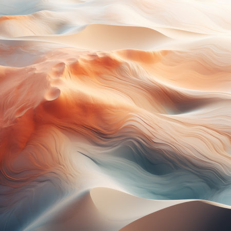 Desert landscape, abstract wavy texture background, light pastel colored illustration for web and printの素材