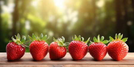 Festive summer banner, fresh fruits, sunny background.の素材