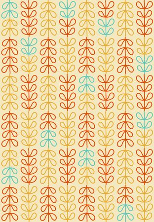 Scandinavian style seamless pattern (orange)のイラスト素材