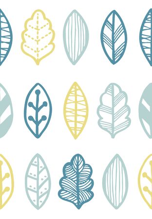 Scandinavian style seamless pattern (blue)のイラスト素材