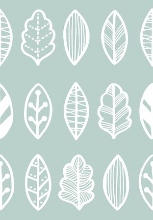 Scandinavian style seamless pattern (ice blue)のイラスト素材