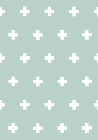 Scandinavian style seamless pattern (ice blue)のイラスト素材