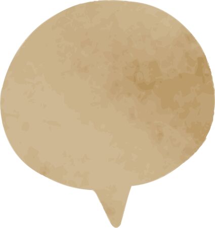 speech balloon material@kraft paperのイラスト素材