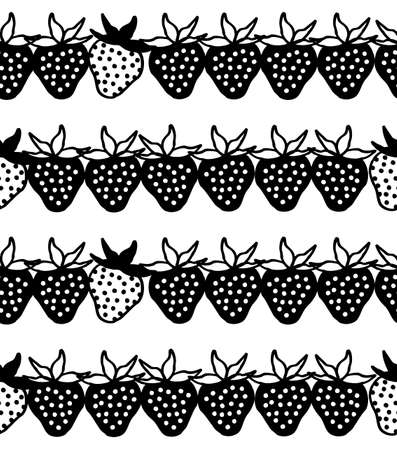 Scandinavian style seamless fruits patternのイラスト素材
