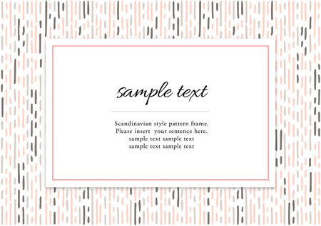 Scandinavian style pattern frameのイラスト素材