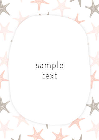 starfish pattern and frame materialのイラスト素材