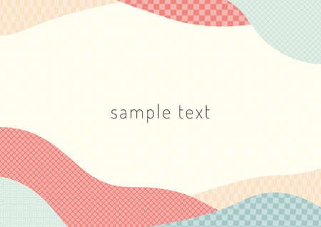 Japanese traditional pattern frame materialのイラスト素材