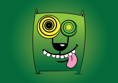 Illustration cute cartoon monsterのイラスト素材