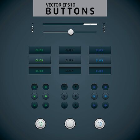 Web design elements set. Blackのイラスト素材