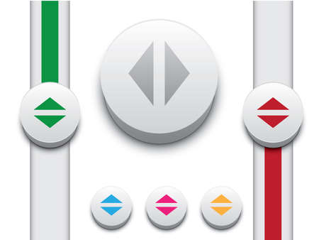 Button icon set illustrationのイラスト素材