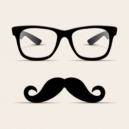 Hipster glasses, Hipsta man  Vectorのイラスト素材