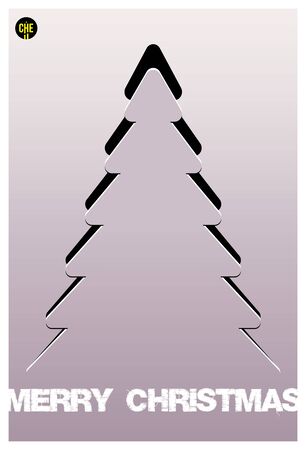 Christmas tree applique vector background のイラスト素材