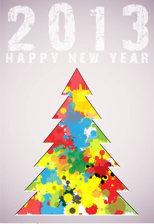 Christmas tree applique vector background のイラスト素材