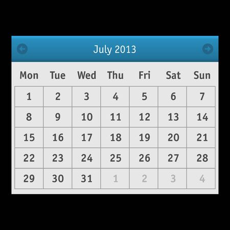Vector Calendarのイラスト素材