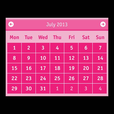 Vector Calendarのイラスト素材