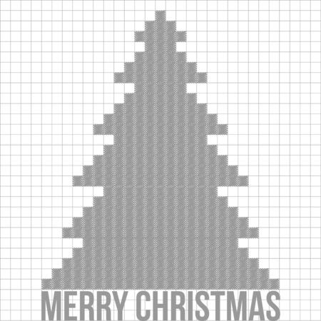 Christmas tree applique vector  background. Postcardのイラスト素材