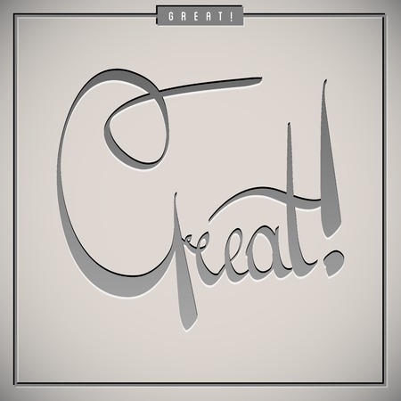 Great greetings  hand lettering set  vector のイラスト素材