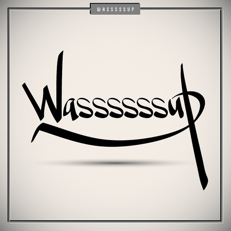 Wasup greetings  hand lettering set  vector のイラスト素材