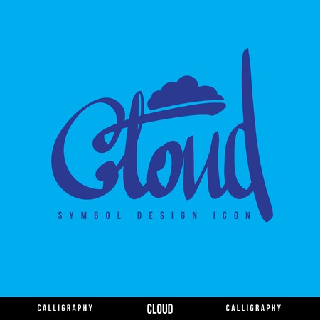Cloud calligraphy concept  Symbol のイラスト素材