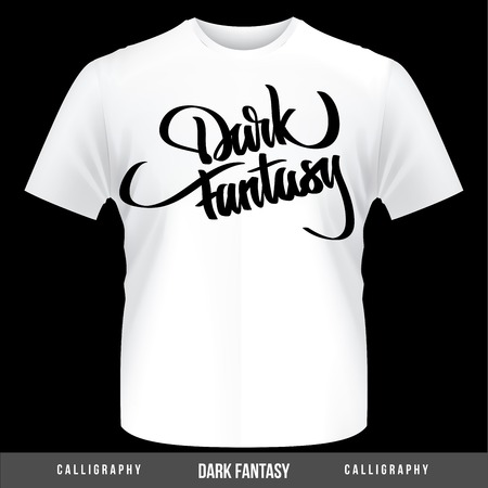 Dark fantasy hand lettering -  handmade calligraphy, vectorのイラスト素材