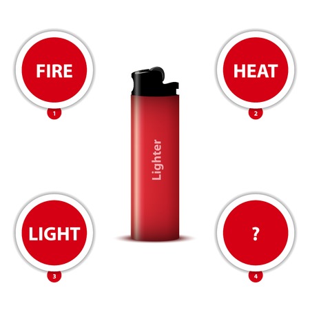 vector colored lighters  Icon object のイラスト素材