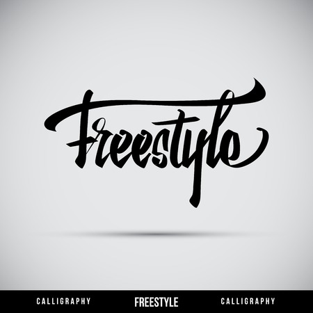 Freestyle hand lettering - handmade calligraphy, vectorのイラスト素材