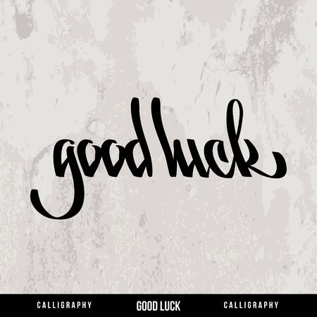 Good luck hand lettering -  handmade calligraphy, vectorのイラスト素材
