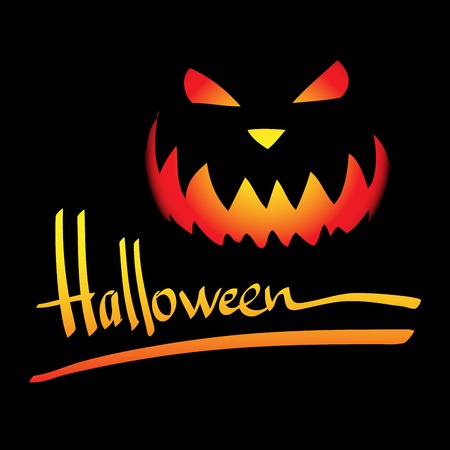 Halloween vector frame  Hand letteringのイラスト素材