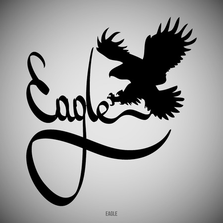 Eagle Calligraphic elements -  black design elementsのイラスト素材