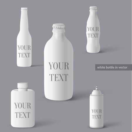 Set of bottles  Vector bottle elementsのイラスト素材
