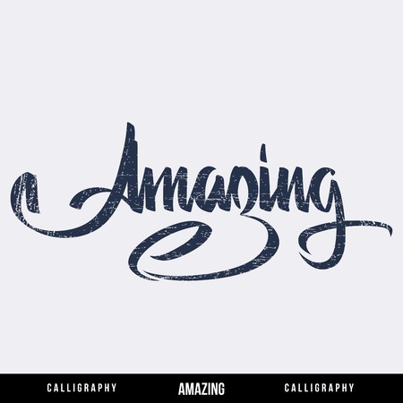 Amazing hand lettering -  handmade calligraphy, vectorのイラスト素材