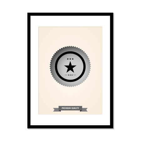 Classic wooden frame  isolated on white backgroundのイラスト素材