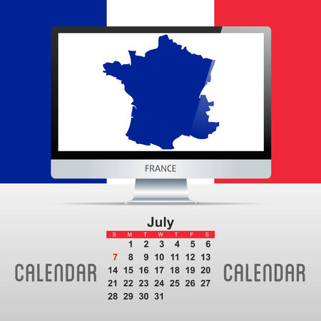 2013 Calendar  Vector Illustration with map of countriesのイラスト素材