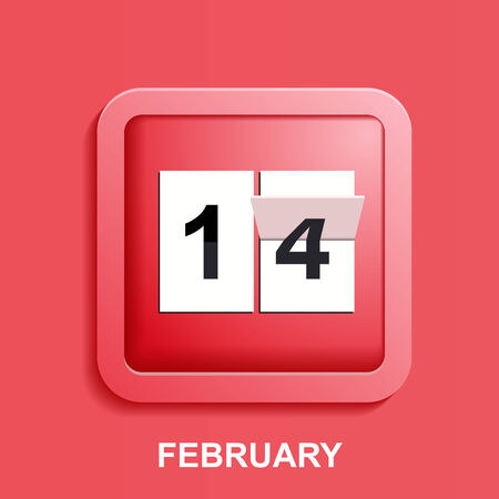 Button illustration   Happy Valentineのイラスト素材