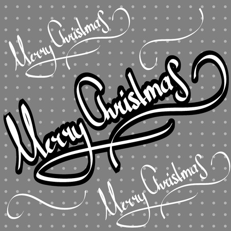 christmas greetings  hand lettering set  vector のイラスト素材