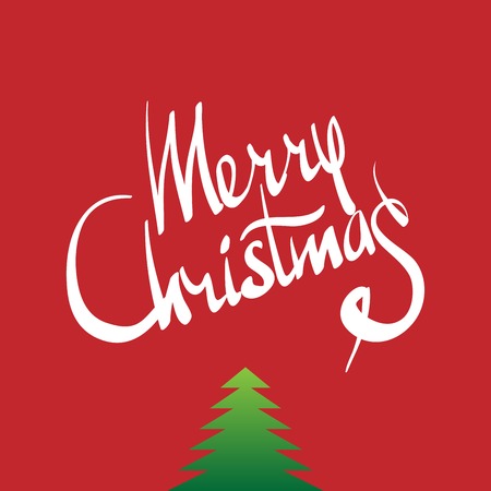 Merry Christmas hand lettering -  handmade calligraphy, vectorのイラスト素材
