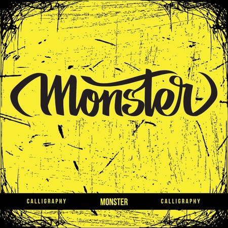 Monster calligraphyのイラスト素材