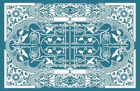 Vector vintage baroque border frame card cover flower motif arabic retro pattern ornate laceのイラスト素材