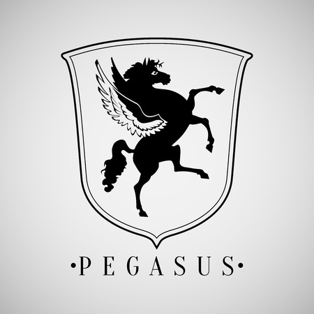 Power pegasus with wings  Vector illustration can be scale to any size のイラスト素材