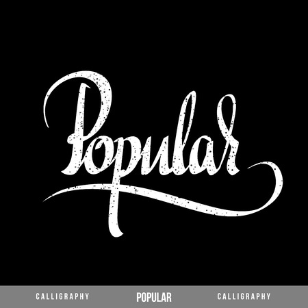 POPULAR Vector Lettering  Calligraphy for business のイラスト素材