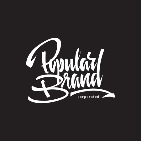 Popular brand hand lettering -  handmade calligraphy, vectorのイラスト素材