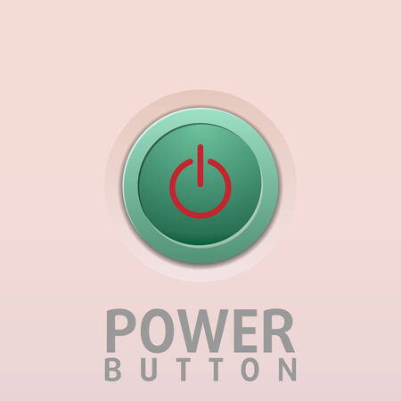 Power Button with white backgroundのイラスト素材