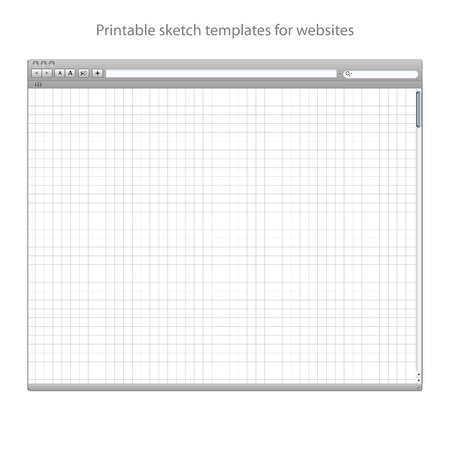 Printable sketch templates for websites in vectorのイラスト素材