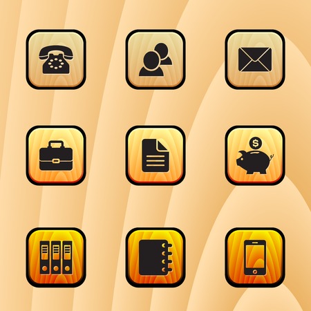 Set Business  icon in vectorのイラスト素材