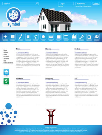 Web site design template, vector backgroundのイラスト素材