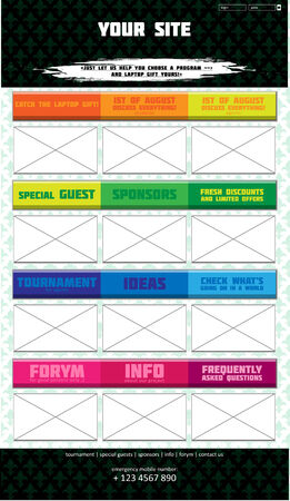 Web site design template, vector backgroundのイラスト素材