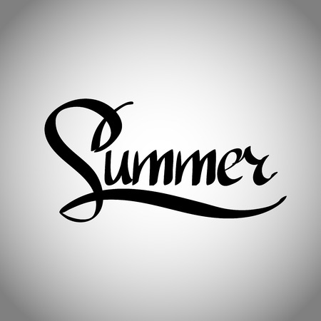 Summer hand lettering -  handmade calligraphy, vectorのイラスト素材