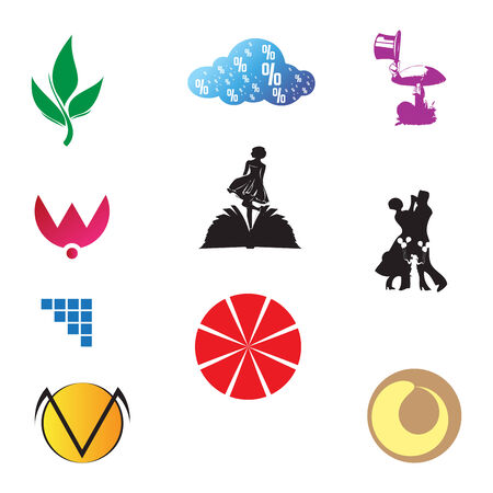 Set symbol in vector  graphic iconsのイラスト素材