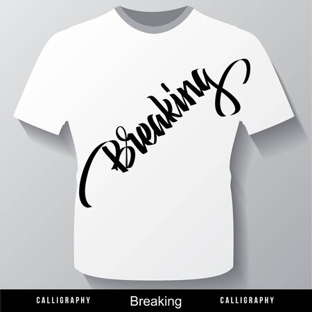 Breaking hand lettering -  handmade calligraphy, vectorのイラスト素材